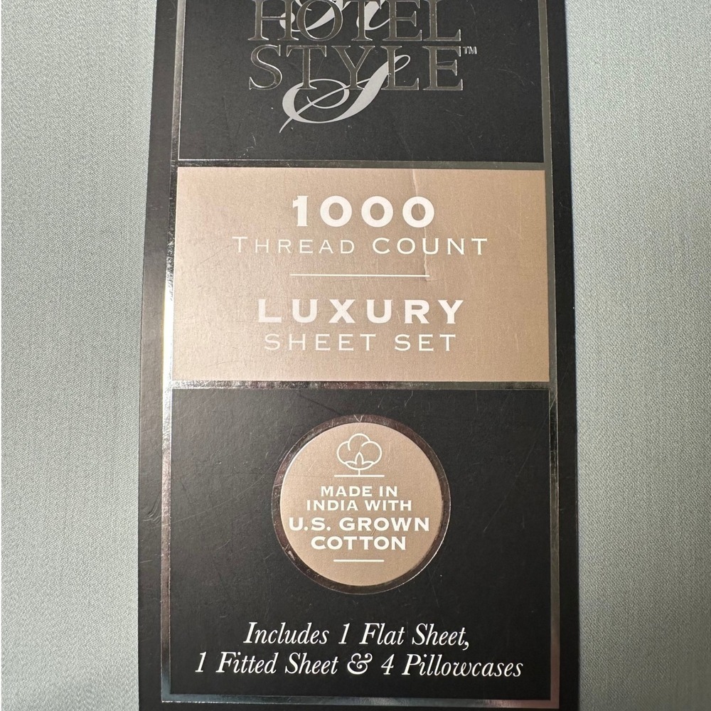 Hotel Style 1000 Thread Count Luxury Sheet‎ Set Silver King Cotton Blend
